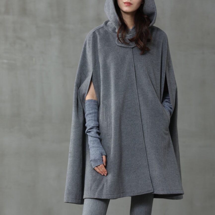 Jomastyle Oversized Hooded Wool Cape Coat