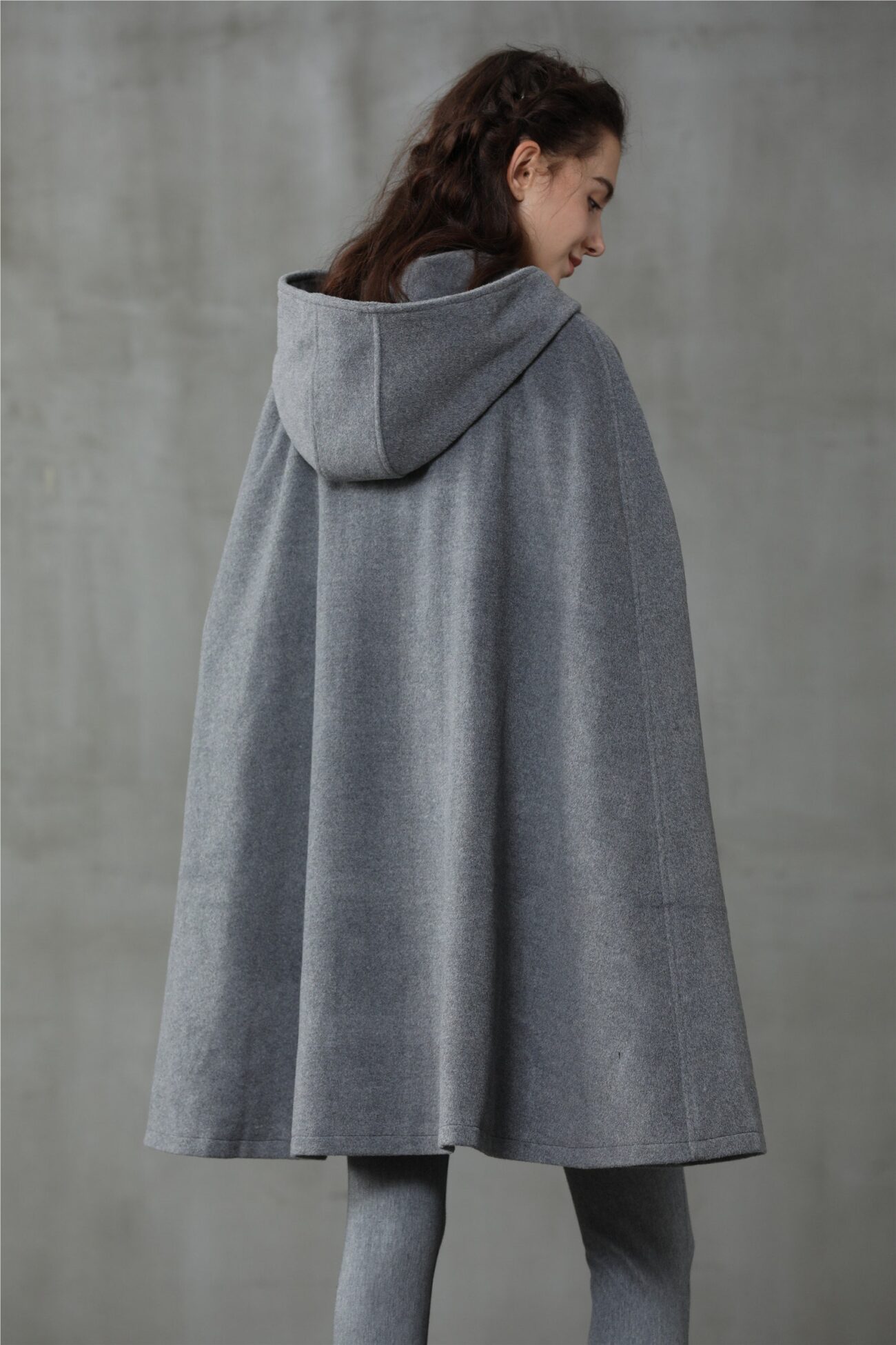 Jomastyle Oversized Hooded Wool Cape Coat