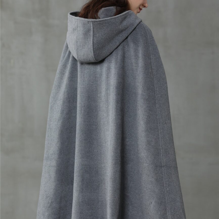 Jomastyle Oversized Hooded Wool Cape Coat