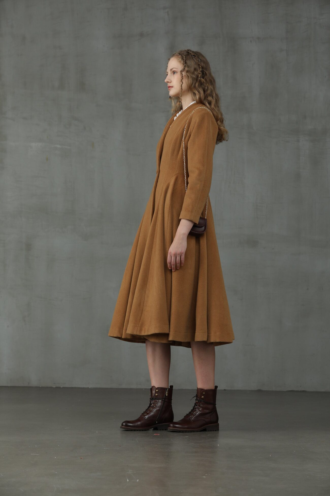 Jomastyle Winter Flared Wool Midi Coat