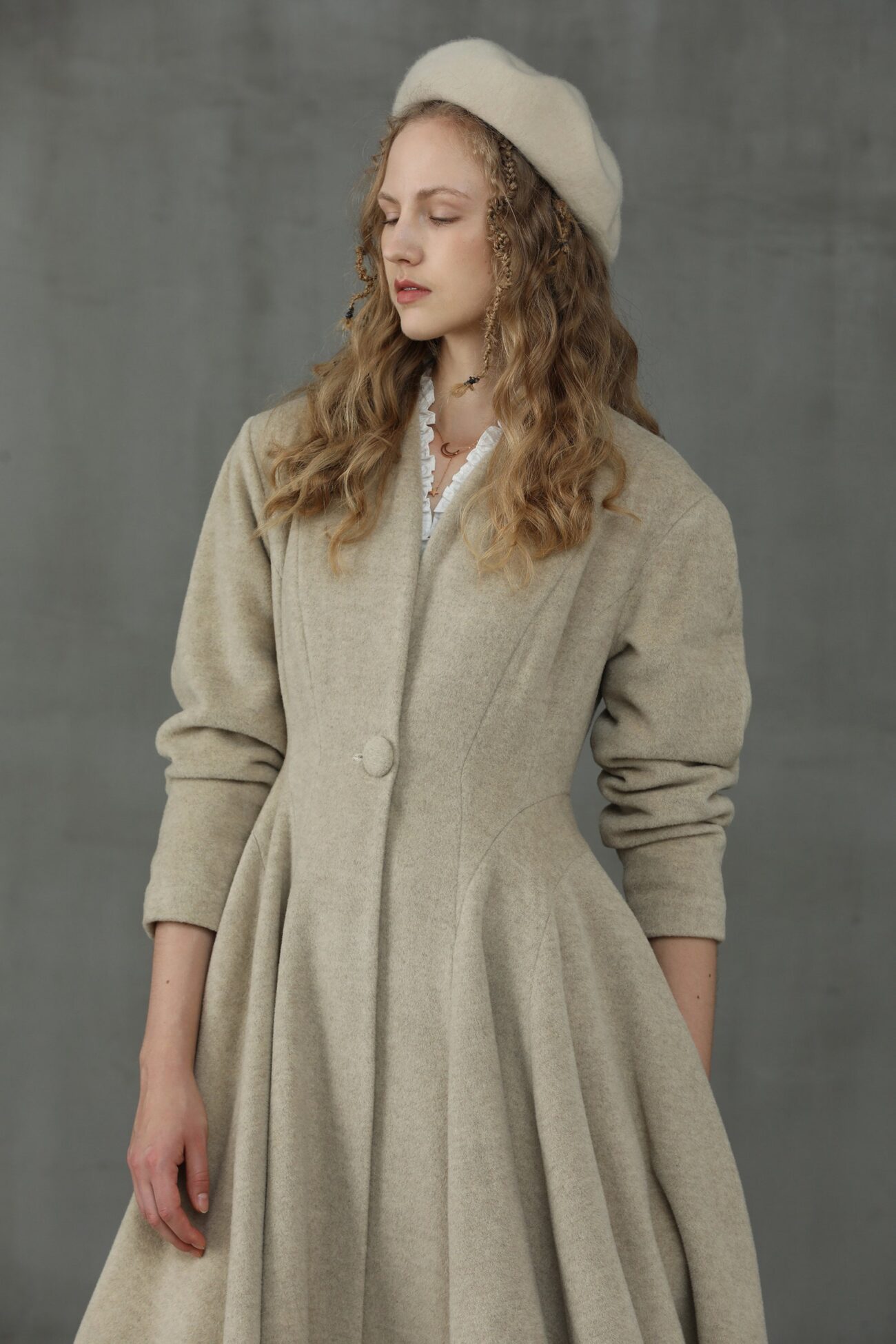 Jomastyle Winter Flared Wool Midi Coat