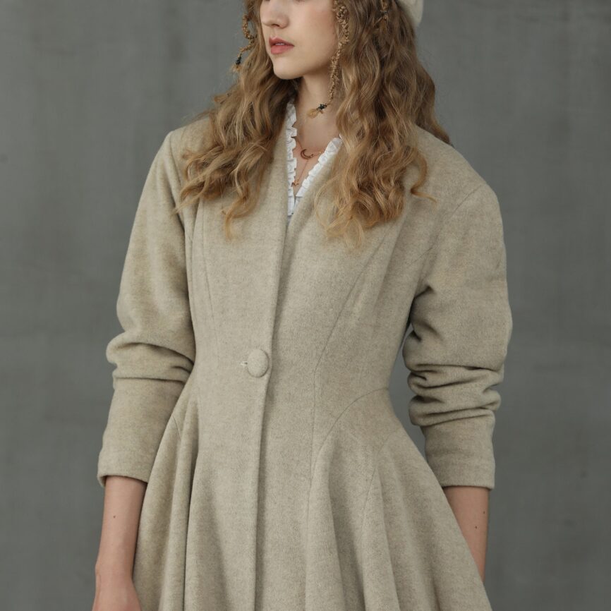 Jomastyle Winter Flared Wool Midi Coat