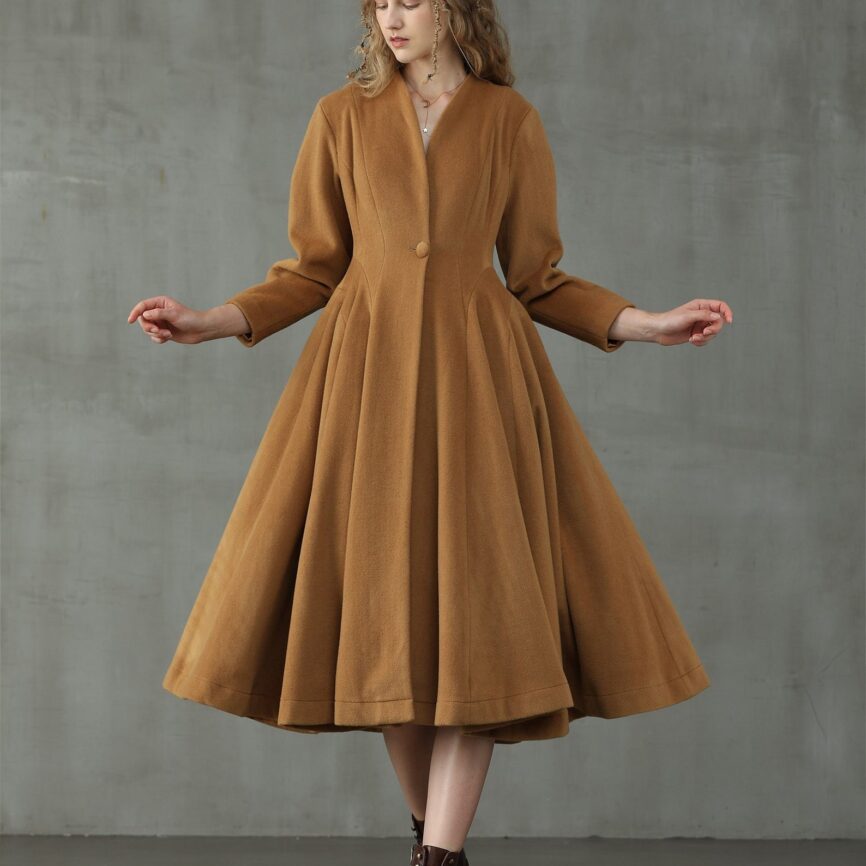 Jomastyle Winter Flared Wool Midi Coat