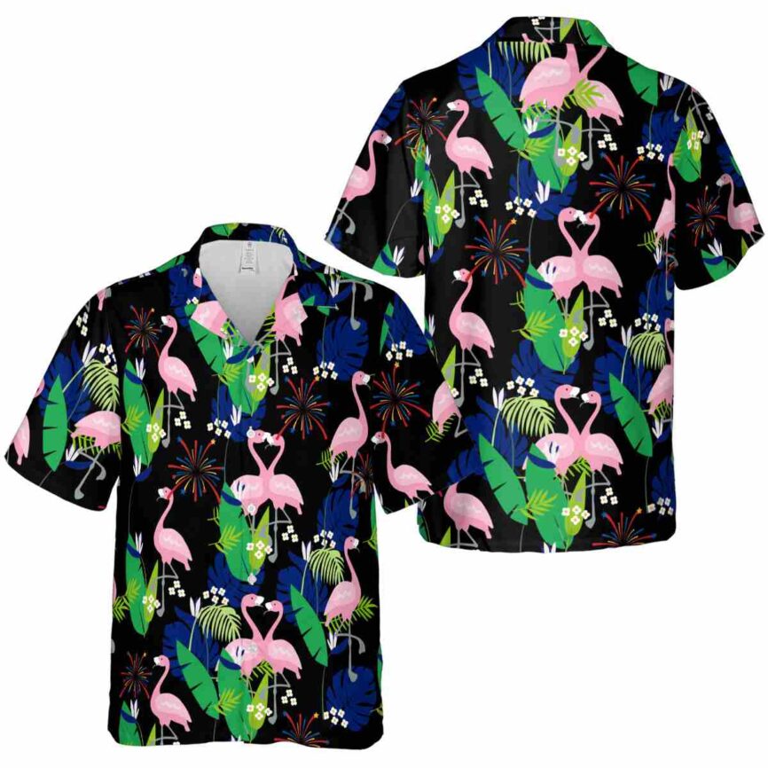 4th Of July Flamingo Leaf Hawaiian Shirt Premium grade