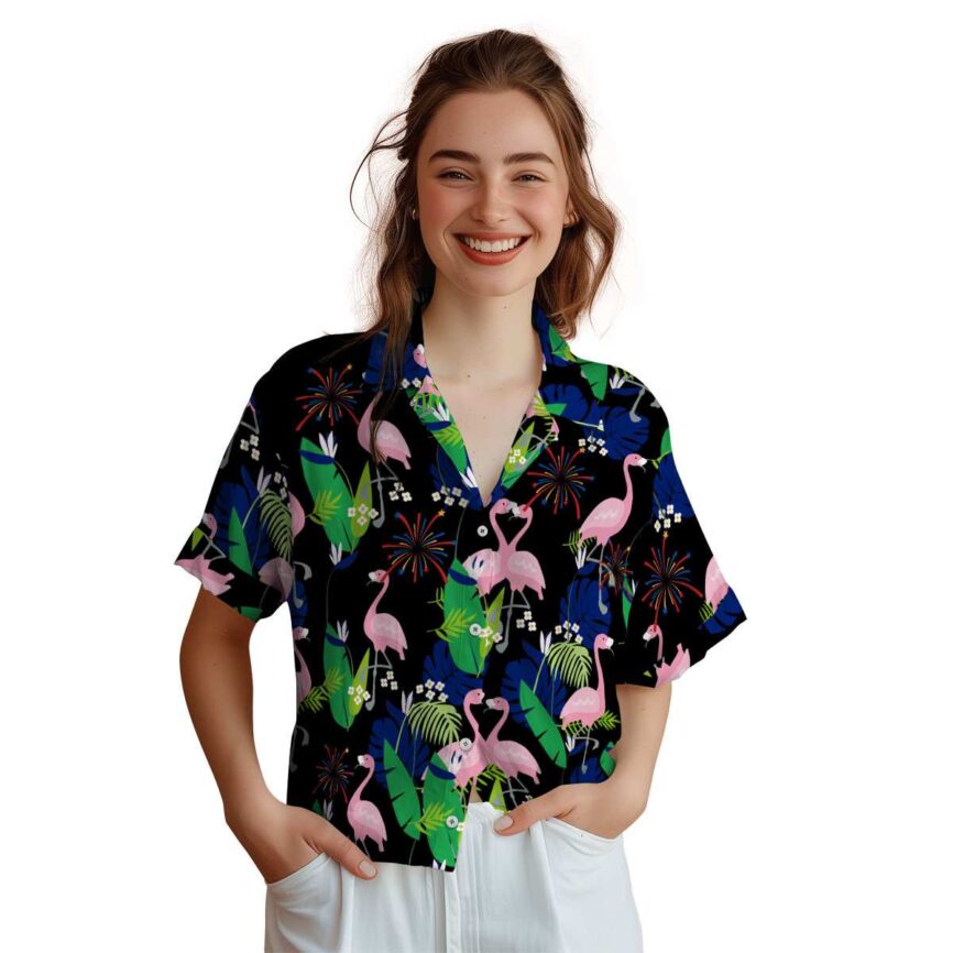 4th Of July Flamingo Leaf Hawaiian Shirt Top rated