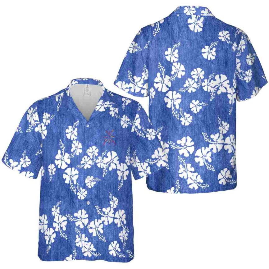 4th Of July Hibiscus Blossom Hawaiian Shirt Premium grade