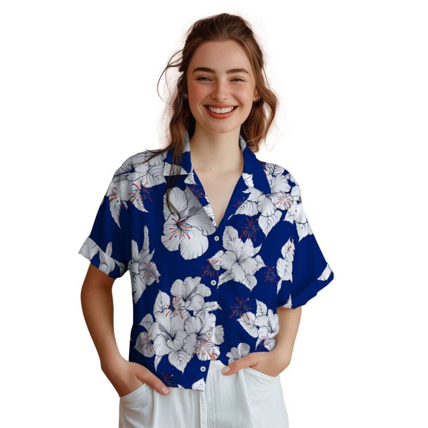 4th Of July Hibiscus Flower Hawaiian Shirt Top rated