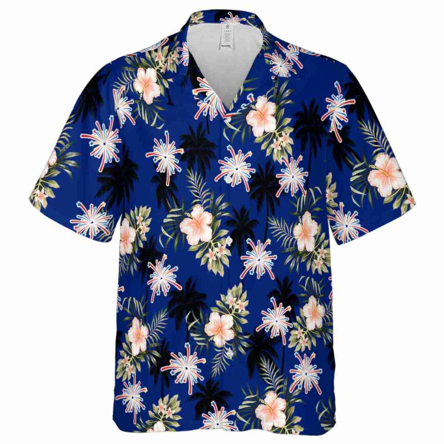 4th Of July Hibiscus Palm Hawaiian Shirt Fashion forward