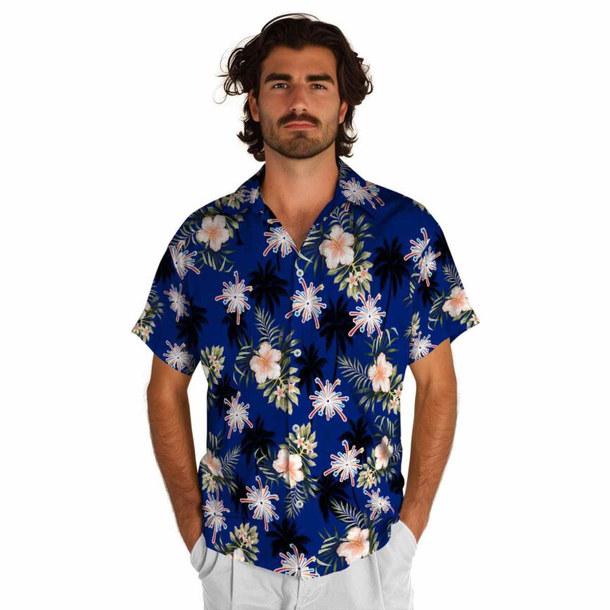 4th Of July Hibiscus Palm Hawaiian Shirt New Arrival