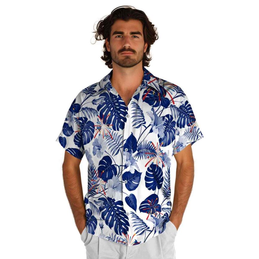 4th Of July Leaf Pattern Hawaiian Shirt New Arrival