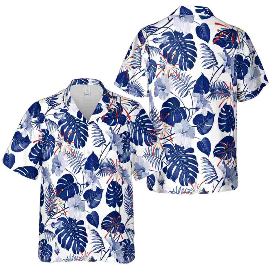 4th Of July Leaf Pattern Hawaiian Shirt Premium grade