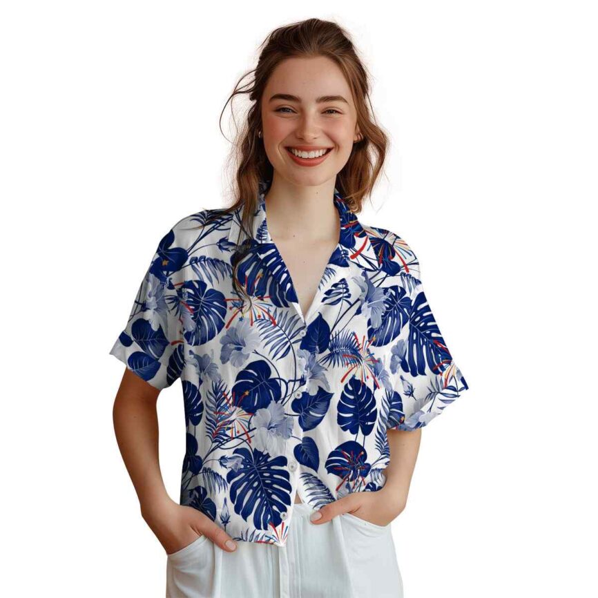 4th Of July Leaf Pattern Hawaiian Shirt Top rated