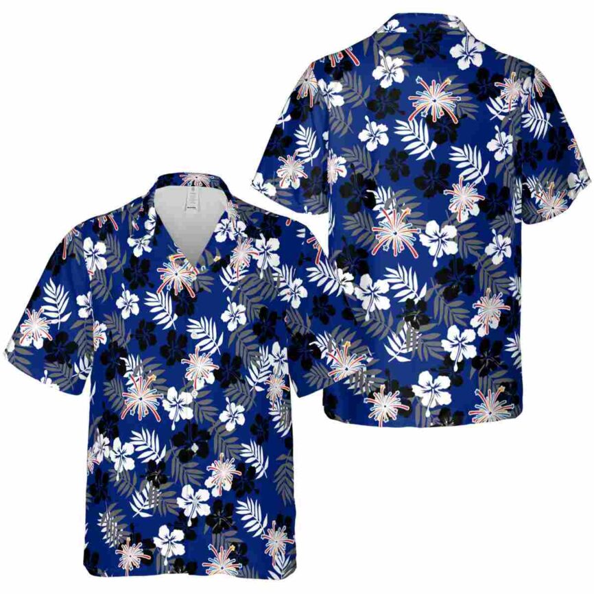 4th Of July Leafy Hibiscus Hawaiian Shirt Premium grade