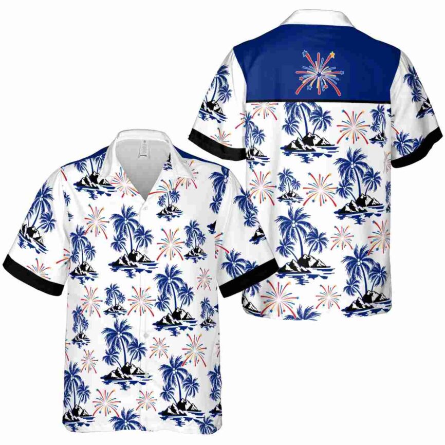 4th Of July Palm Island Graphic Hawaiian Shirt Premium grade