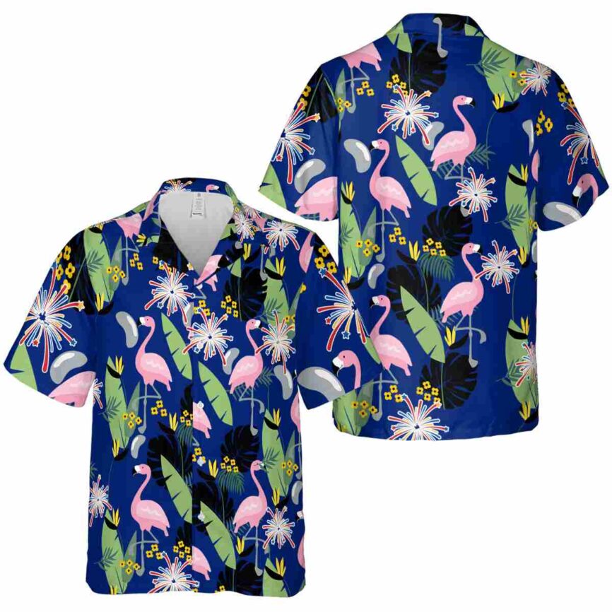 4th Of July Pink Flamingo Hawaiian Shirt Premium grade