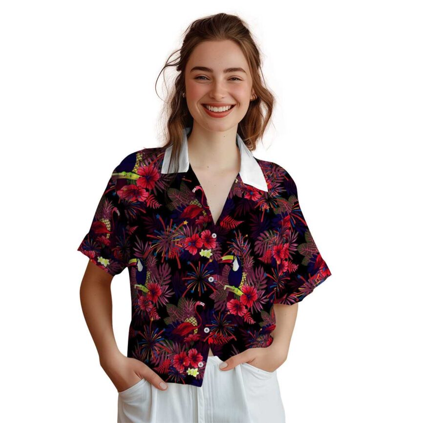 4th Of July Tropical Bird Hawaiian Shirt Top rated