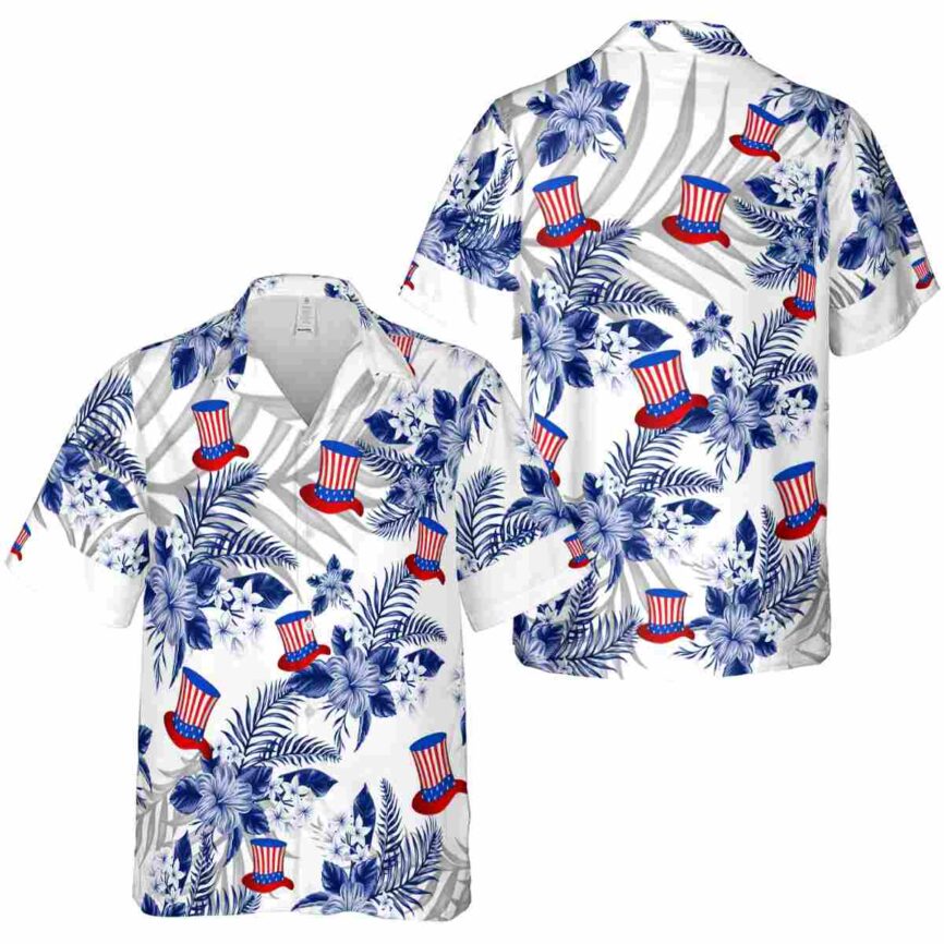 4th Of July Tropical Blossom Hawaiian Shirt Premium grade