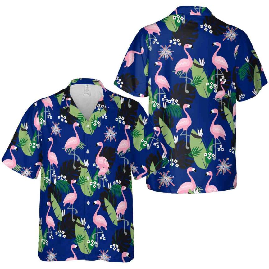 4th Of July Tropical Flamingo Hawaiian Shirt Premium grade