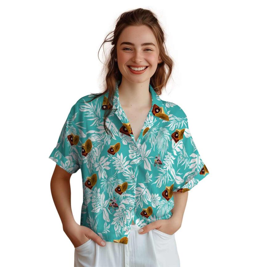 50s Bold Foliage Hawaiian Shirt Top rated