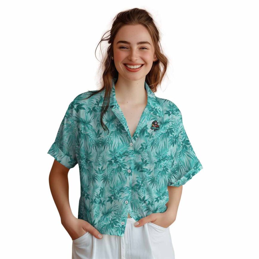 50s Foliage Print Hawaiian Shirt Top rated