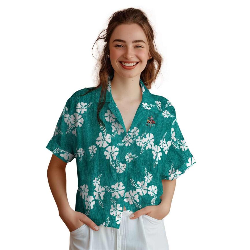 50s Hibiscus Blossom Hawaiian Shirt Top rated