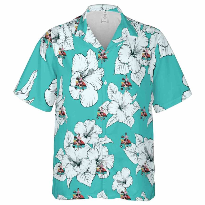 50s Hibiscus Flower Hawaiian Shirt Fashion forward