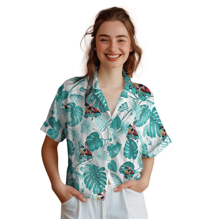 50s Leaf Pattern Hawaiian Shirt Top rated