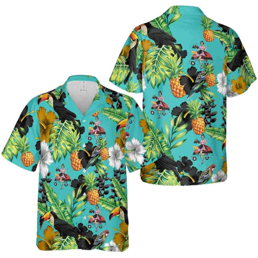 50s Leafy Toucan Hawaiian Shirt Premium grade