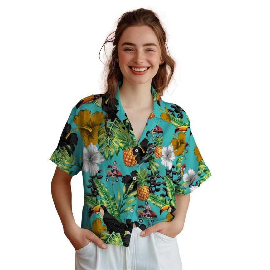 50s Leafy Toucan Hawaiian Shirt Top rated