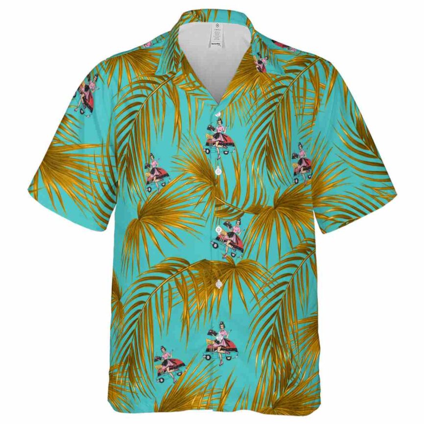 50s Palm Frond Hawaiian Shirt Fashion forward