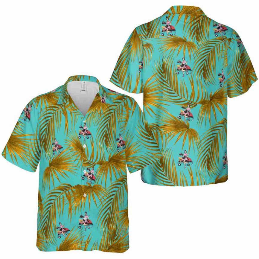 50s Palm Frond Hawaiian Shirt Premium grade