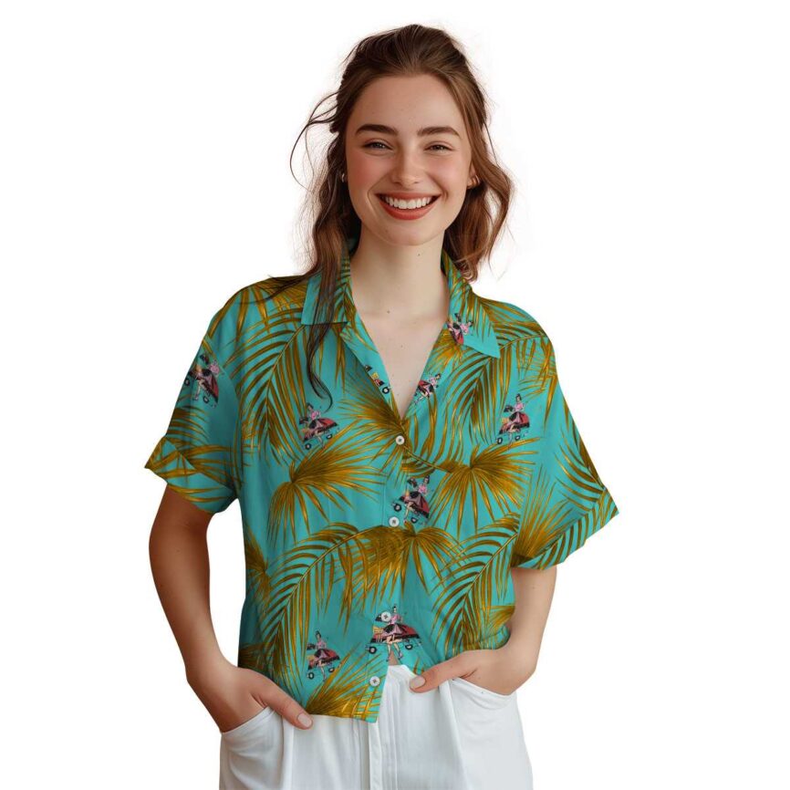 50s Palm Frond Hawaiian Shirt Top rated