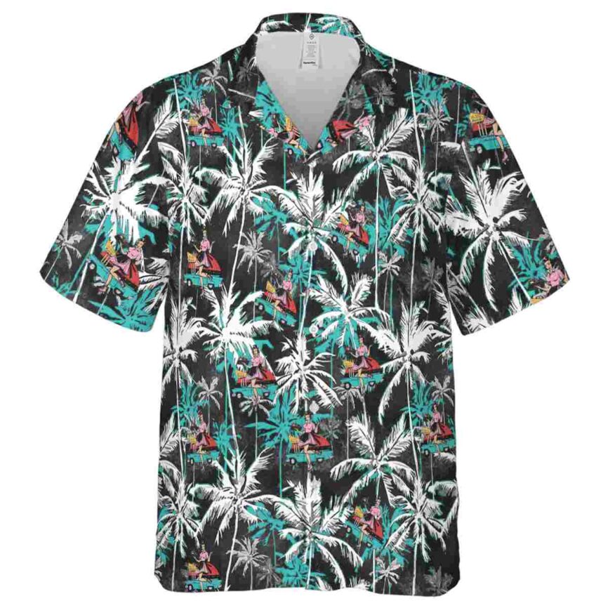 50s Palm Themed Hawaiian Shirt Fashion forward