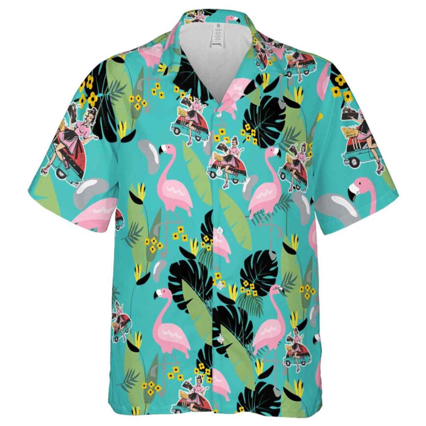 50s Pink Flamingo Hawaiian Shirt Fashion forward