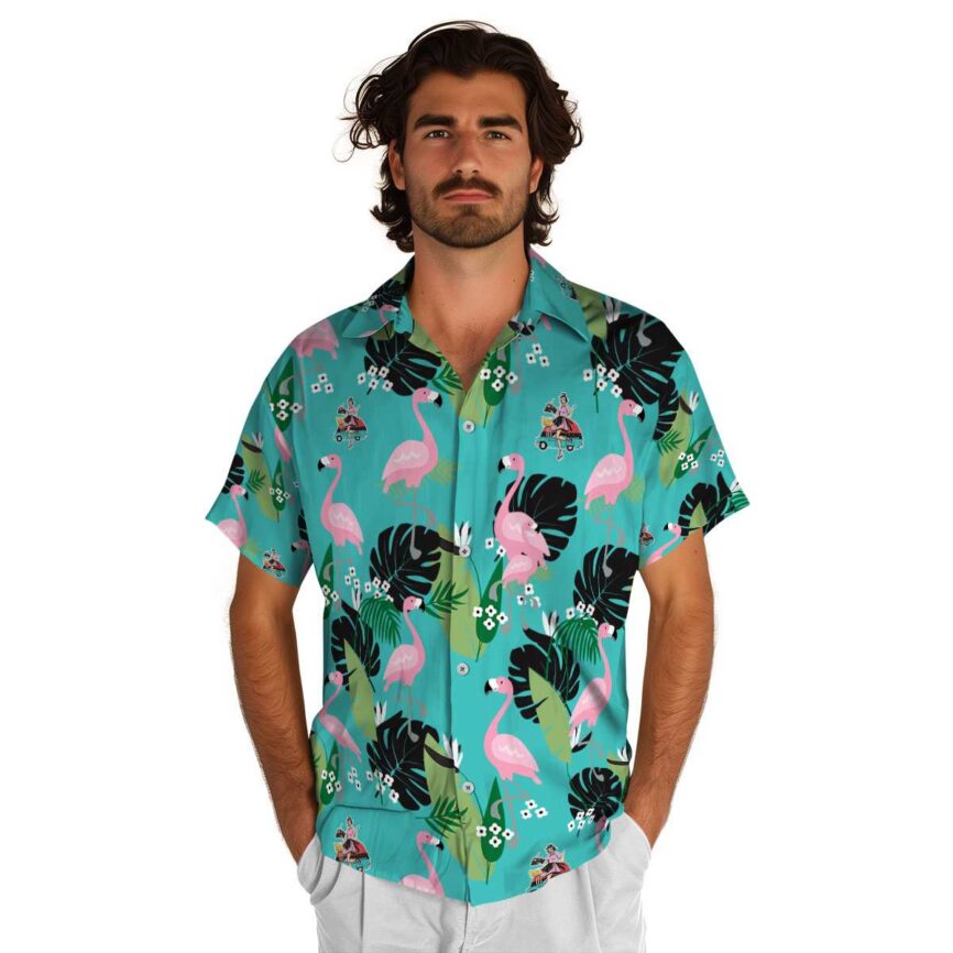 50s Tropical Flamingo Hawaiian Shirt New Arrival