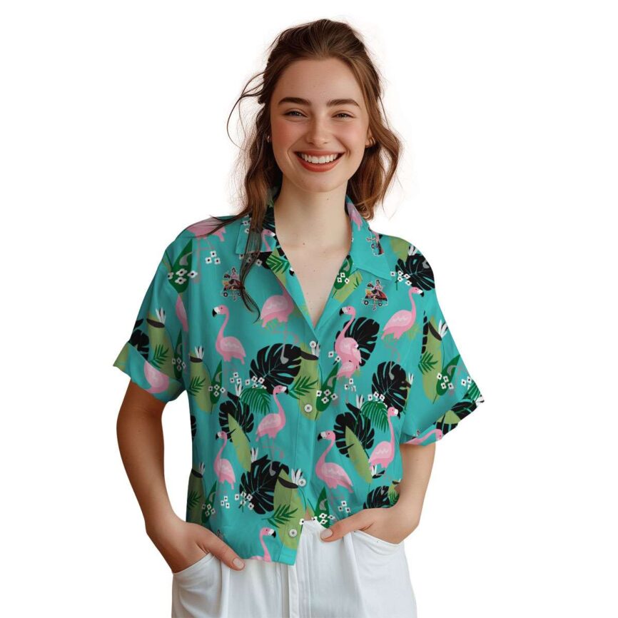 50s Tropical Flamingo Hawaiian Shirt Top rated