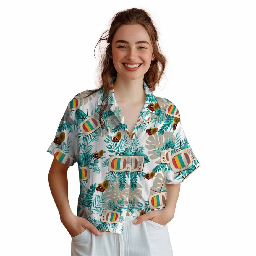 50s Tropical Fronds Hawaiian Shirt Top rated