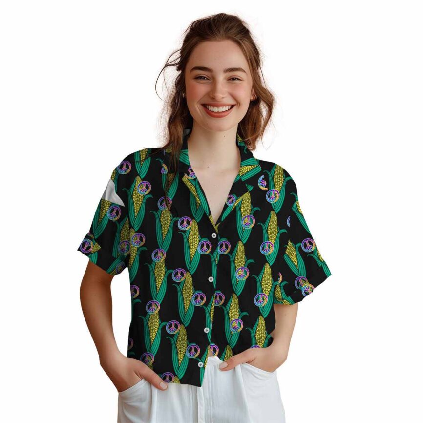 60s Corn Element Hawaiian Shirt Top rated