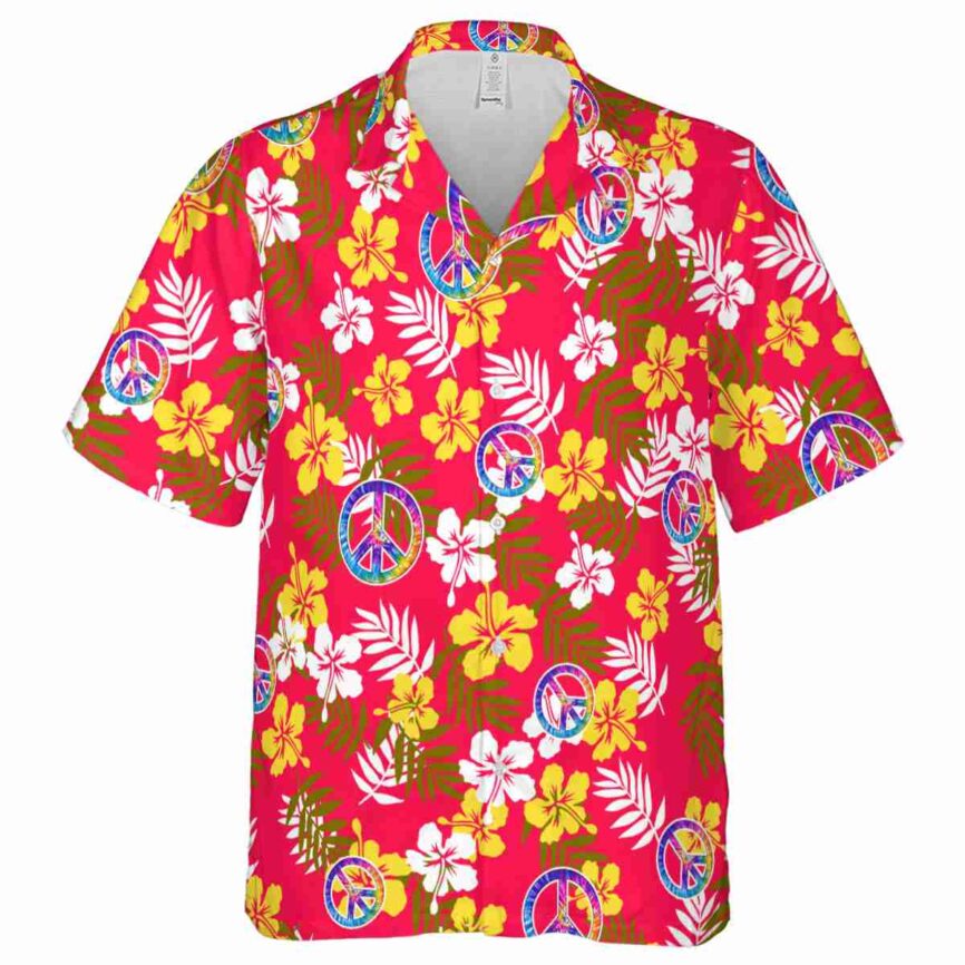 60s Leafy Hibiscus Hawaiian Shirt Fashion forward