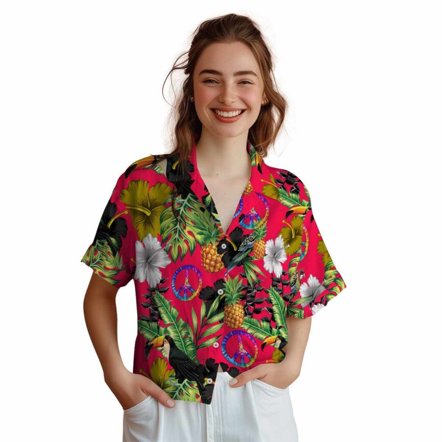 60s Leafy Toucan Hawaiian Shirt Top rated