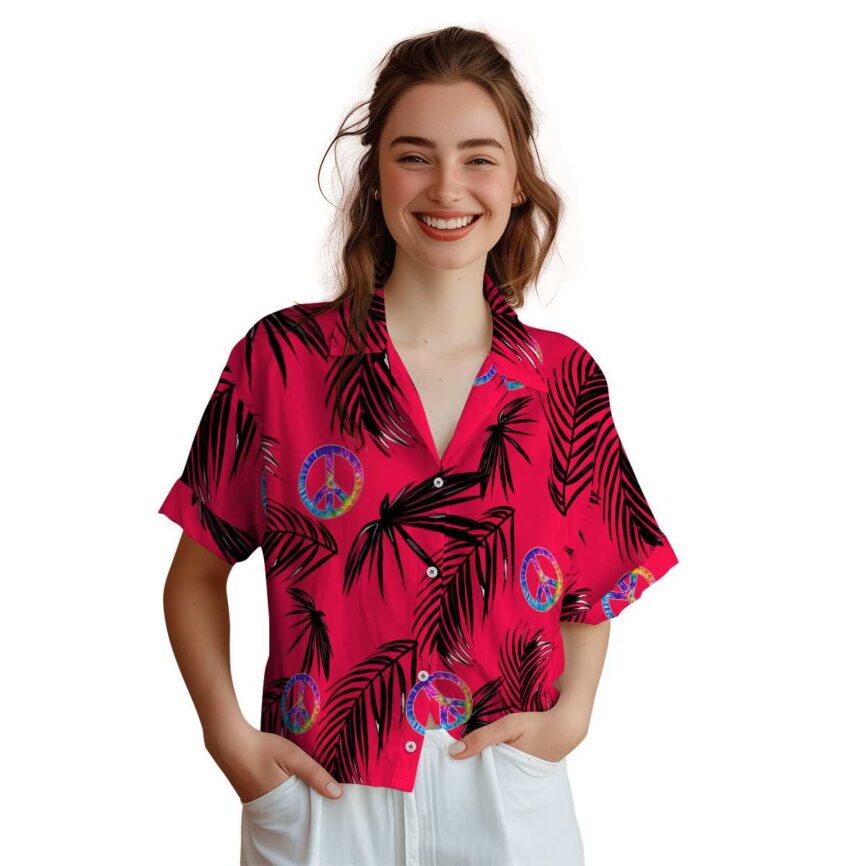 60s Monochrome Palm Hawaiian Shirt Top rated