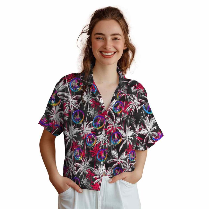 60s Palm Themed Hawaiian Shirt Top rated