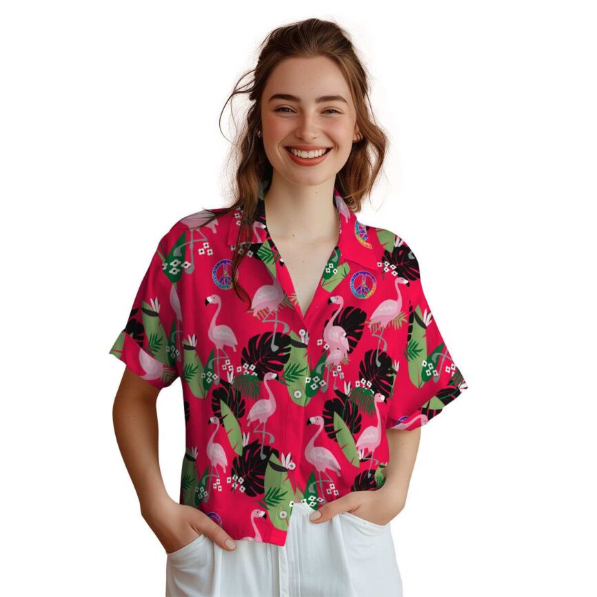 60s Tropical Flamingo Hawaiian Shirt Top rated