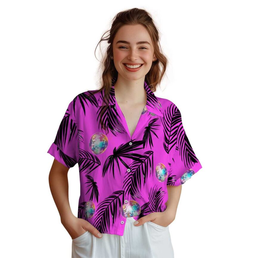 70s Monochrome Palm Hawaiian Shirt Top rated