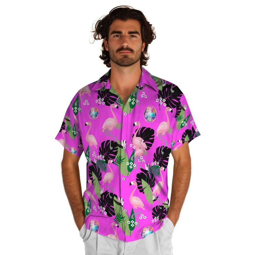 70s Tropical Flamingo Hawaiian Shirt New Arrival