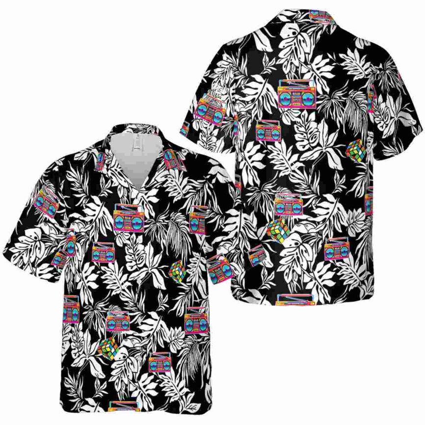 80s Bold Foliage Hawaiian Shirt Premium grade