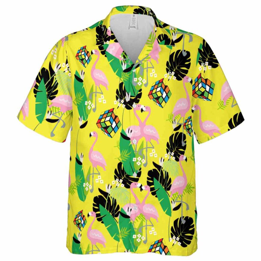 80s Flamingo Leaf Hawaiian Shirt Fashion forward