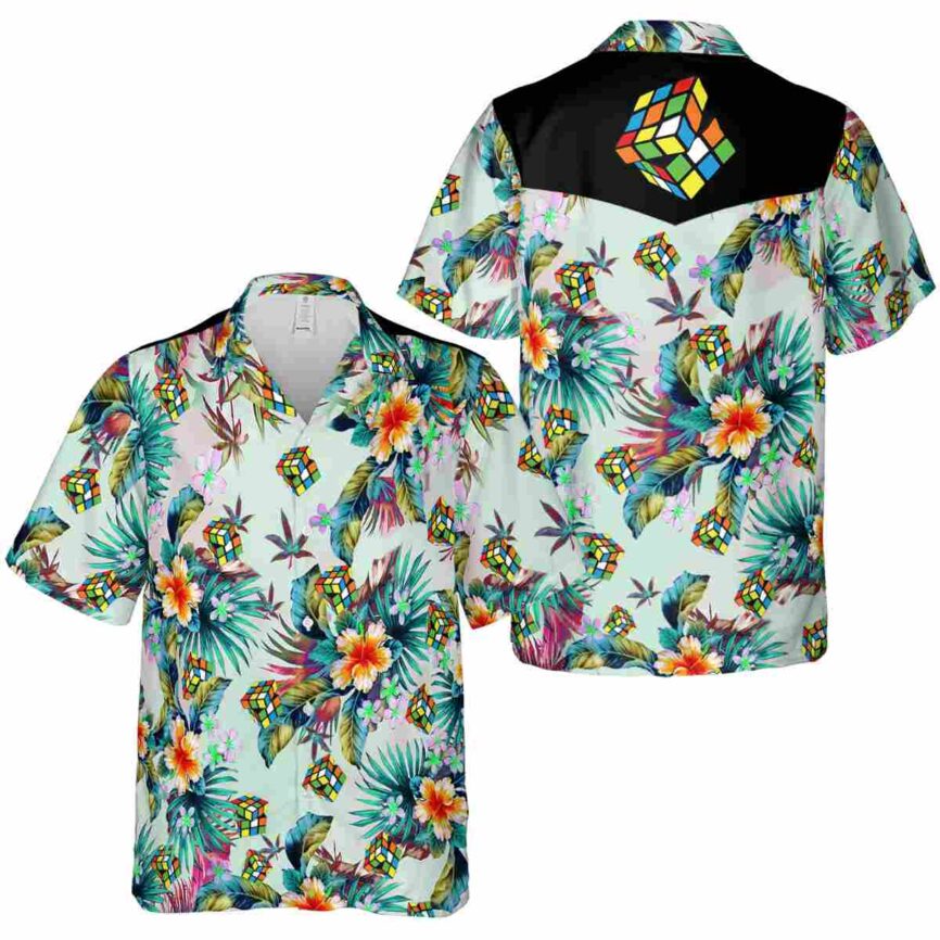 80s Floral Burst Hawaiian Shirt Premium grade