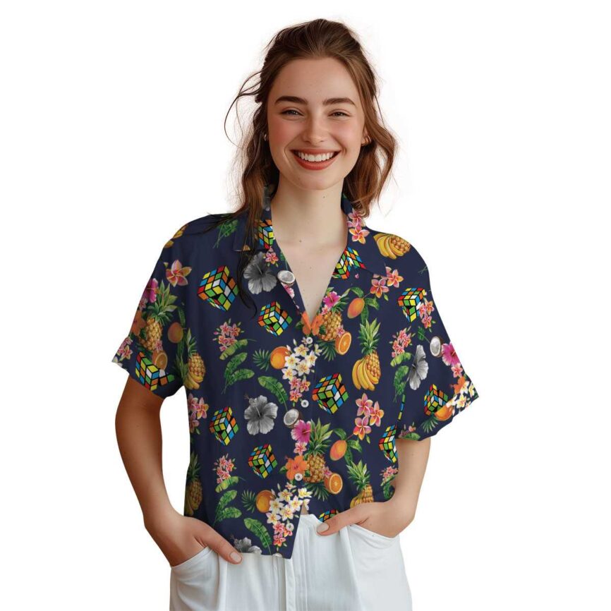 80s Fruit Pattern Hawaiian Shirt Top rated