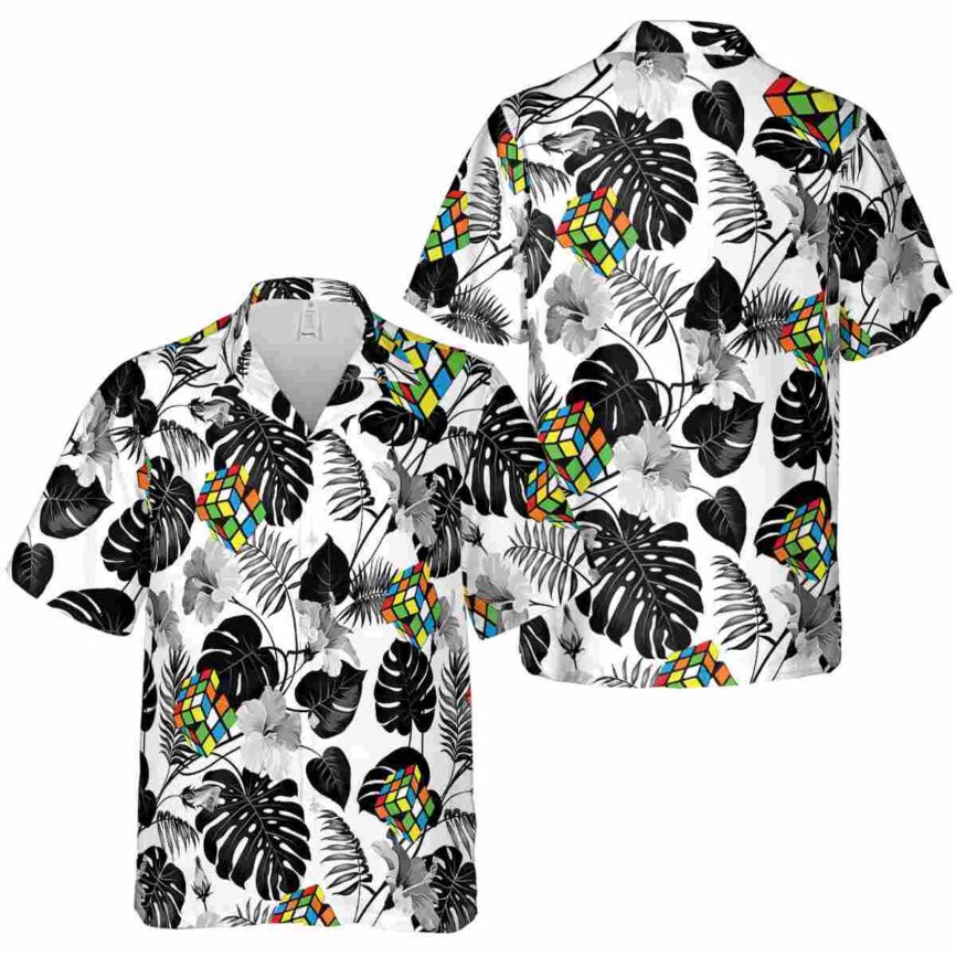 80s Leaf Pattern Hawaiian Shirt Premium grade